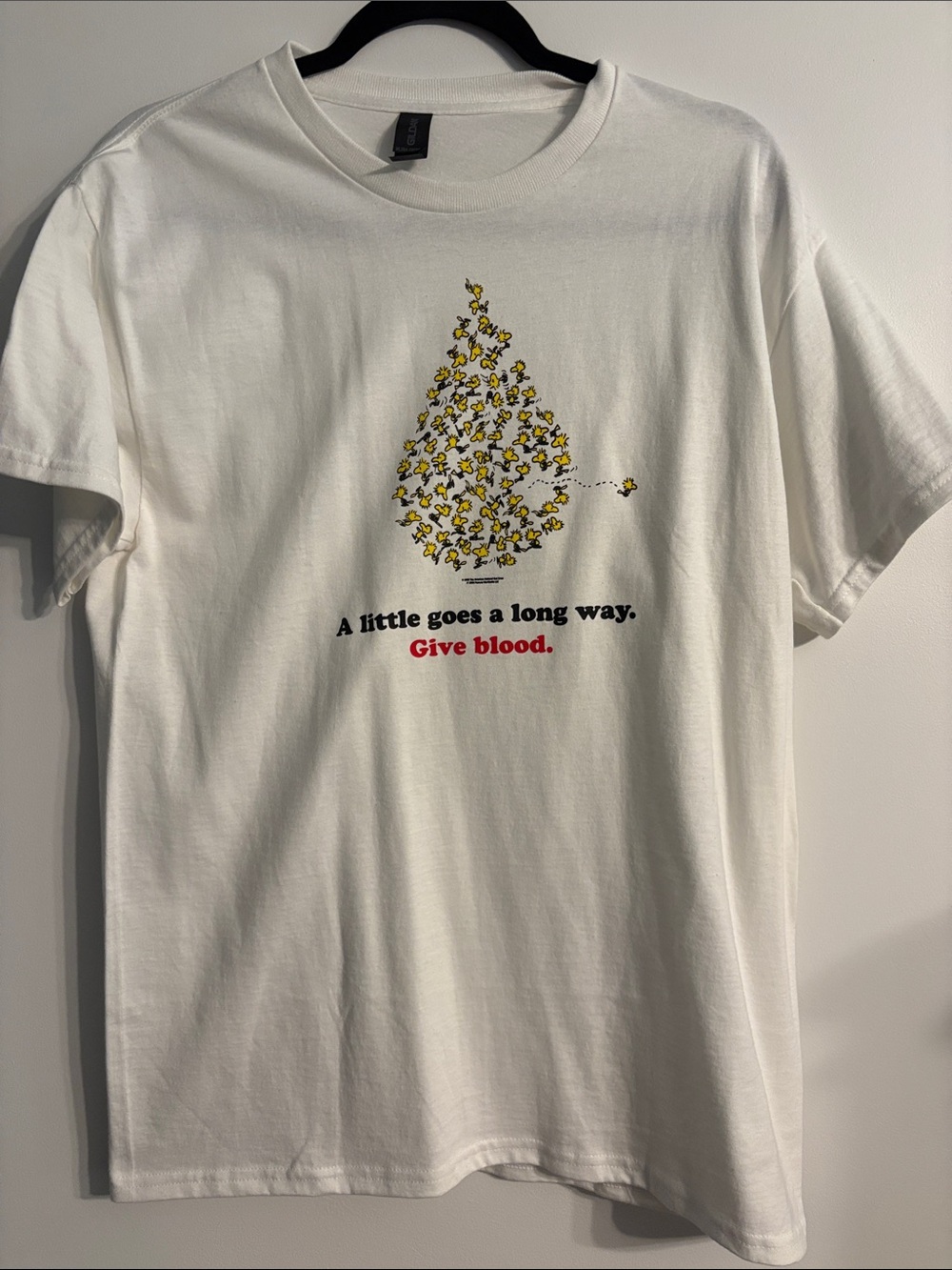 Give Blood White Graphic Gildan Tee